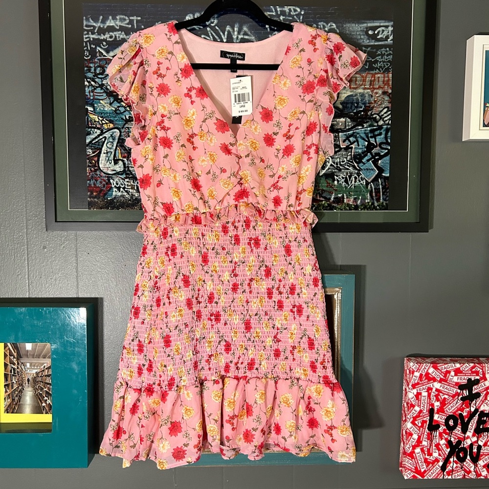 Pink Floral Dress